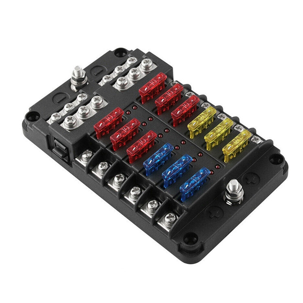 12v Fuse Box Holder (12 Way; 6 Way) 100a